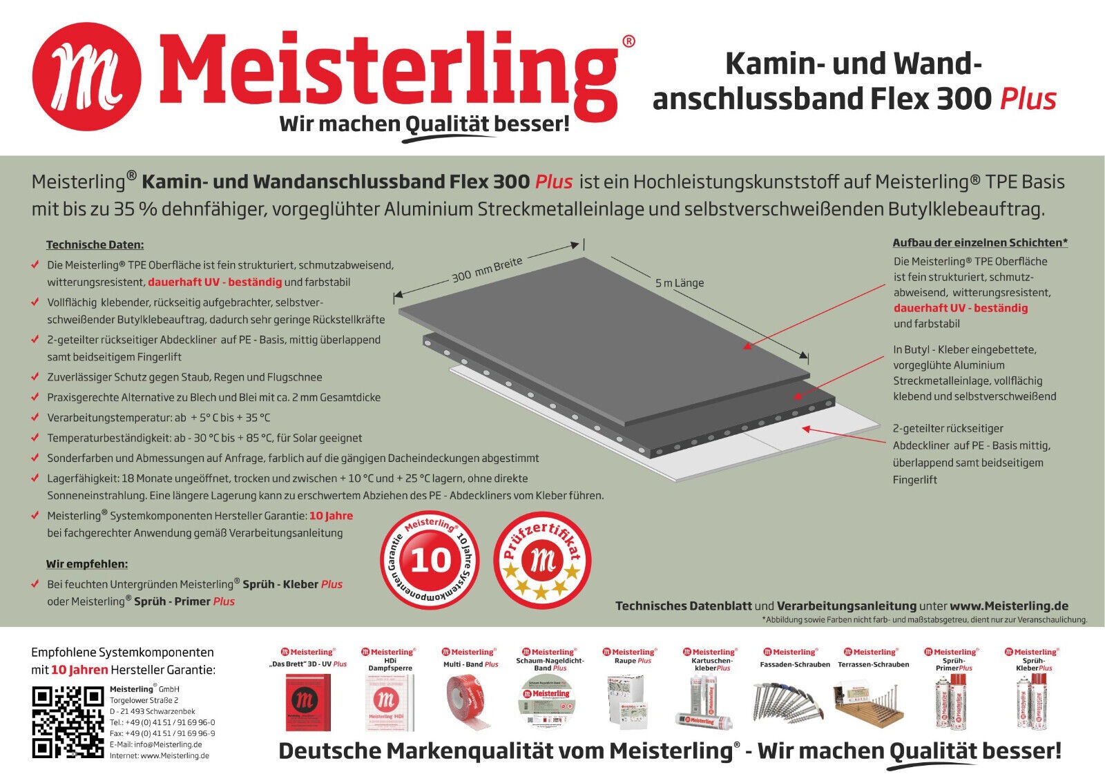 MEISTERLING KAWA-FLEX 300 PLUS SCHWARZ